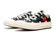Кеды Converse Comme Des Garcons Play в горошек черные низкие с сердечком