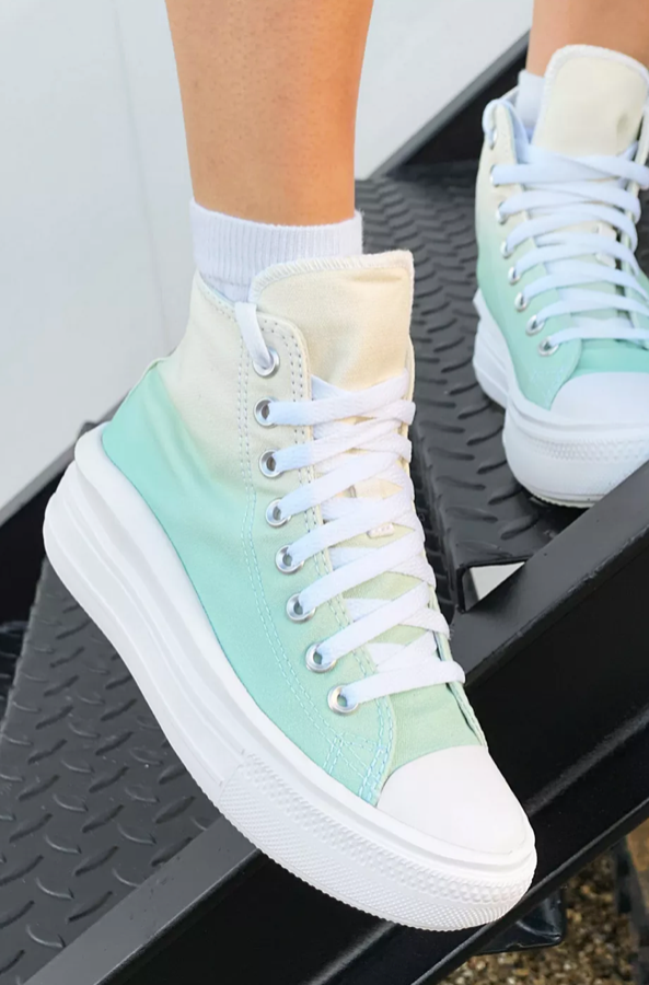 кеды Converse Chuck Taylor Move hi platform in ombre green