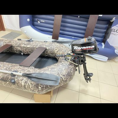 Надувная лодка Аква-Мастер 260 камуфляж темный камыш