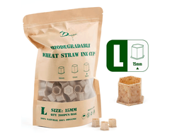 Колпачки с плоским основанием биоразлагаемые DragoArt Ink Caps 15 мм (200 шт.)