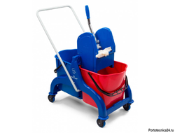 Двухведерная тележка FILMOP FRED 2х25 л на пластиковой базе с рильсановой ручкой