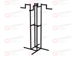 SR003 Вешало напольное для одежды 4 кронштейна Z-образных регулируемых цвет: черный шагрень