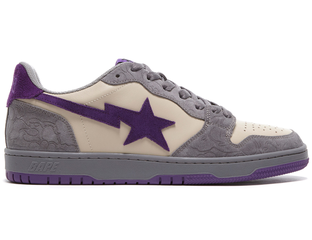Purple bape shoes sales