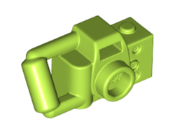 Minifigure, Utensil Camera Handheld Style with Extended Bar Handle, Lime (30089b / 6185108 / 6476482)