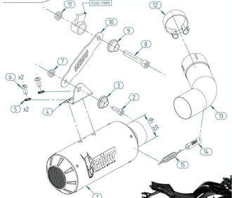 Глушитель Mivv MK3 стальной K.054.SM3X