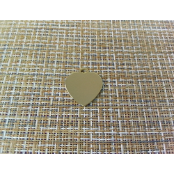 Подвеска кулон сердечко мини 22x24 мм золотистый