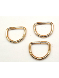 Полукольцо для сумок, 20*15мм, толщина 3 мм цвет золото