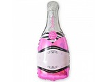 Шар (37&#039;&#039;/94 см) Фигура, Бутылка шампанского, Розовый, 1 шт.