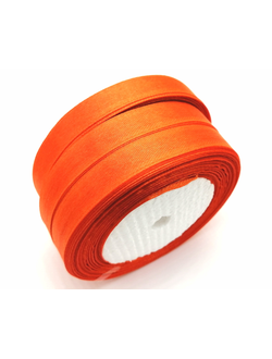 Лента атласная 12 мм, цвет оранжево золотой  арт. 24