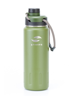 Термобутылка Stinger 0.71л Зеленый вид спереди