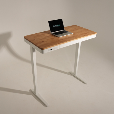 Умный стол 120×60 белый | массив дуба