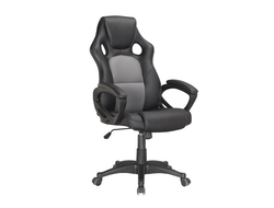 Кресло компьютерное BRABIX "Rider Plus EX-544" КОМФОРТ, экокожа, черное/серое