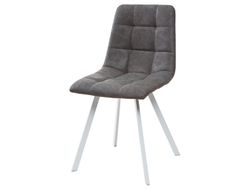 Стул CHILLI SQUARE RU-07 серая сталь, PU/ белый каркас М-City