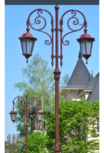 Опора парковая со светильниками  4м