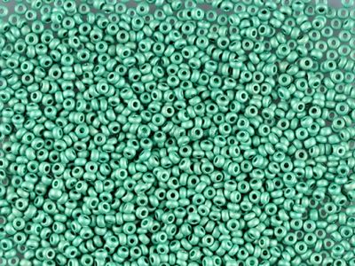 БИСЕР PRECIOSA 10/0 - 50г - 18556М  НЕПРОЗРАЧНЫЙ МАТОВЫЙ САЛАТОВЫЙ МЕТАЛЛИК