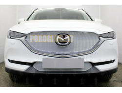 Защита радиатора Mazda CX-5 2017- 3D chrome верх PREMIUM