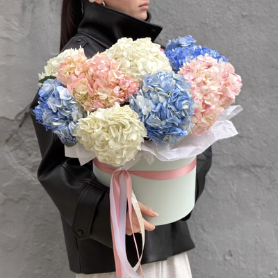 Коробка из 9 гортензий