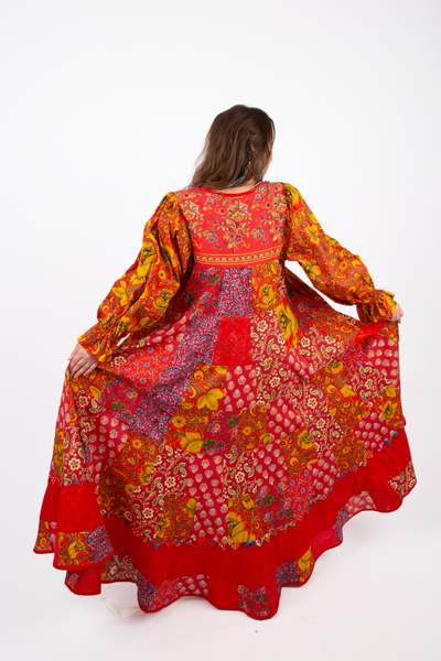 Лоскутное платье в русском стиле "Вечерний Звон"