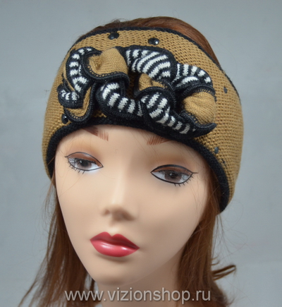 коричневая повязка на голову с бантом vizio Италия купить