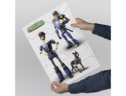 Плакат вертикальный Робики №6