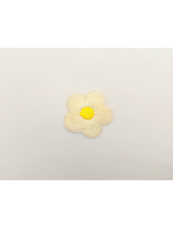 Термоаппликация цветок,  светло желтый
