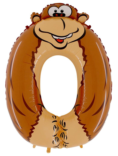 Фольгированная цифра - "Забавные животные"