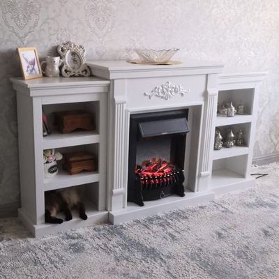 Электрокамин Брукс LUX WT с очагом Fobos