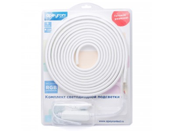 APEYRON комплект Лента св/д+пульт ДУ 220V 12W/m 60Led/m IP44 RGB 5м 600lm/m SMD5050 10-52
