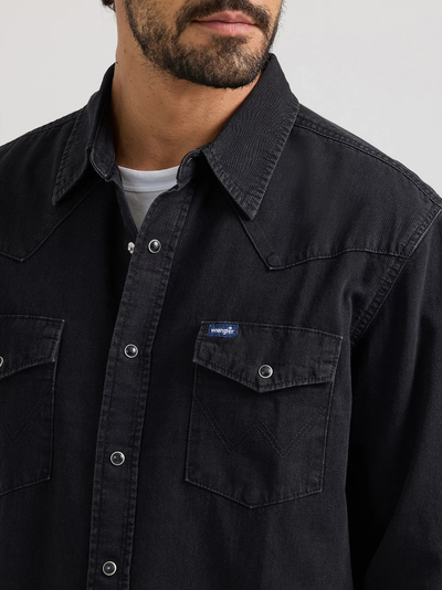 Рубашка Wrangler® Classic Denim Western Snap Shirt