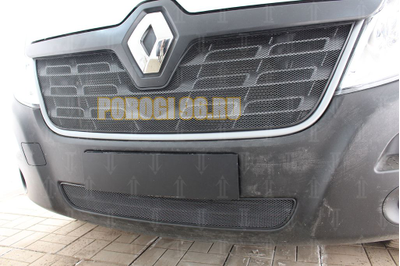 Защита радиатора Renault Master 2014- black верх