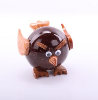 Модель № W140: копилка &quot;Angry Birds&quot; из древесины кокоса