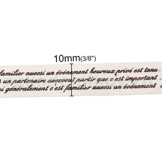 лента хлопчатобумажная "Письмо", ширина-15 мм, отрез-0,5 метра