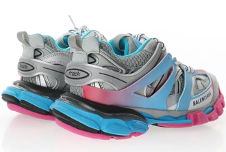 Balenciaga Track Trainers Blue Pink Grey