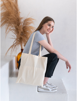 Сумка шоппер STAN хлопок 38*42, 110,110, Натуральный (51)