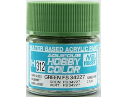 Mr. Hobby: Краска акриловая H312 "Green FS34227 Semi-Gloss"