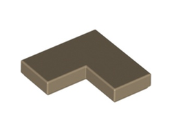 Tile 2 x 2 Corner, Dark Tan (14719 6398654)