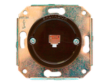 Розетка телефонная для внутреннего монтажа Salvador "Ретро" коричневая серия