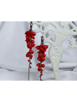 Серьги грозди из полимерной глины