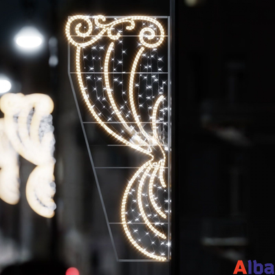 светодиодная консоль театральный занавес золотой для украшения уличных столбов