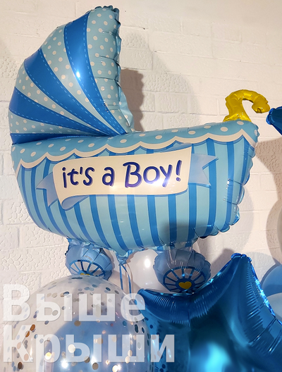 Коляска мальчика в наборе "Бой"