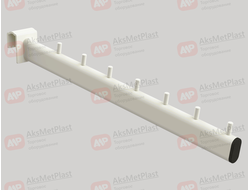 W-U646 Кронштейн овальный на овальную/прямоугольную трубу 7 штырьков Цвет: белый