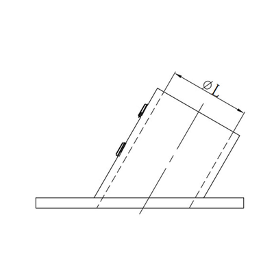 Стакан леерного ограждения с круглым основанием Huifeng Rigging HF-0216 25мм 60° из нержавеющей стали AISI316