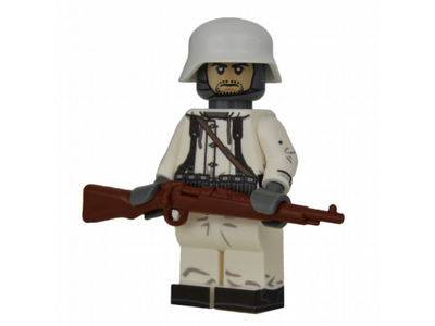 WW2 Winter German Rifleman Minifigure | Немецкий стрелок в зимнем камуфляже