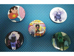 Значки Вселенная Стивена №4 - набор из 5 шт