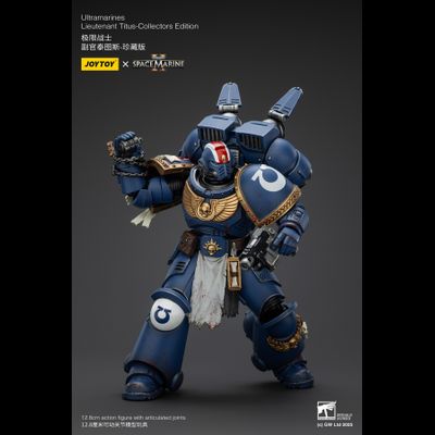 Тит, лейтенант Ультрамаринов (Warhammer 40k, Spacemarine II) - КОЛЛЕКЦИОННАЯ ФИГУРКА 1/18 Ultramarines Collectors Edition - Lieutenant Titus (JT01369) - JOYTOY