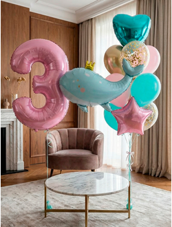 Набор шаров на 3 года Китёнок