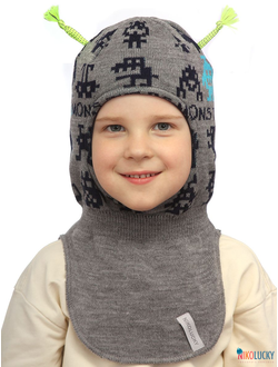 Шапка-шлем  23101-01, цвет темно-серый, темно-синий р. 48-50
