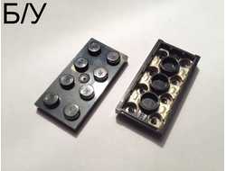 ! Б/У - Electric Plate 2 x 4 with Contacts, Black (4757 / 475726) - Б/У