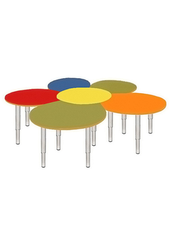 СТОЛ ДЕТСКИЙ МДФ+ПЛАСТИК 50 РЕГУЛИРУЕМЫЙ (ДИАМ 1800)