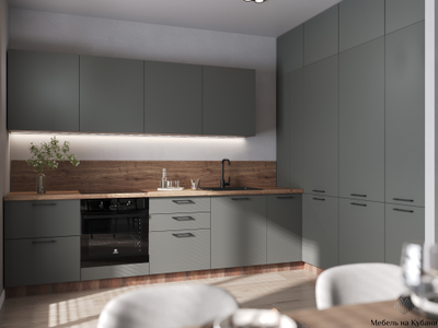 Эстетик модульная кухня с фасадами из пластика/акрилита разные цвета